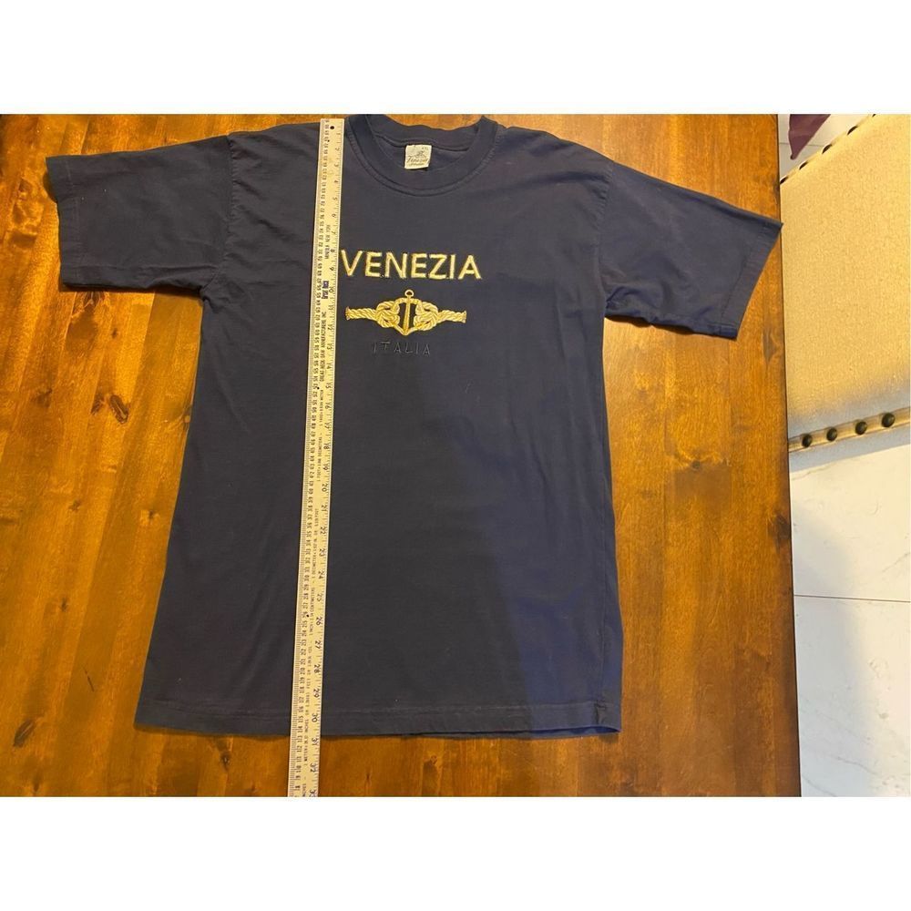 Vtg Embroidered Venezia Italia Italy Spellout T Shirt Size XXL - Picture 4 of 5
